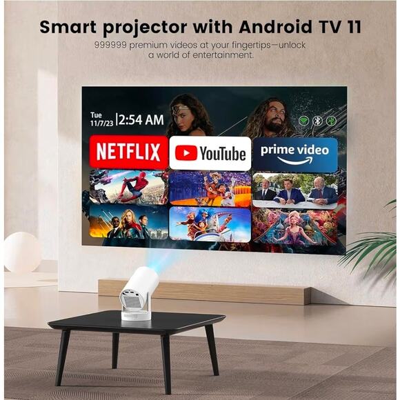 HY300 Ultra Mini Portable Projector with Wifi6 and Bluetooth - Picture 3 of 6